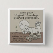 Die Segnungen begannen irgendwo Button (Vorderseite)