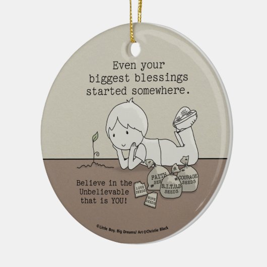 Die Segnungen begannen irgendwo Keramikornament (Links)