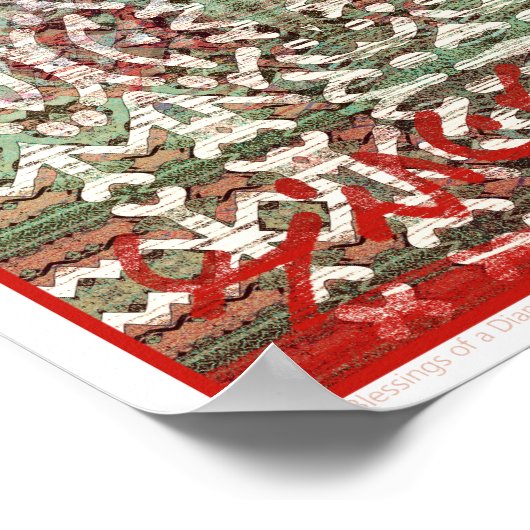 Die Segnungen der Bowstring-Zunge eines Diamondbac Poster (Ecke)