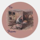 Die Segnungen der Weihnachtsgeschenke-Aufkleber Runder Aufkleber (Vorderseite)