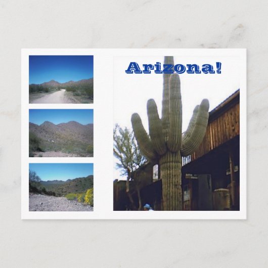 Die Sehenswürdigkeiten von Arizona! Postkarte (Vorderseite)