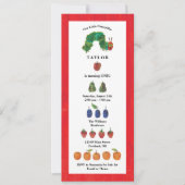 Die sehr hungrige Raupe Frucht zum Geburtstag Einladung (Vorderseite)