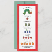 Die sehr hungrige Raupe Frucht zum Geburtstag Einladung