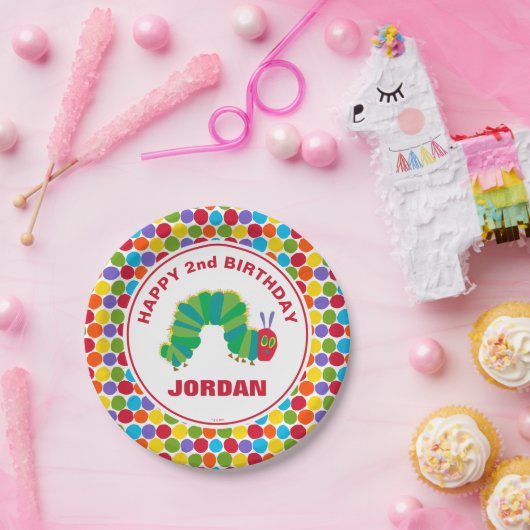 Die sehr hungrige Raupe | Happy Birthday Pappteller (Party)