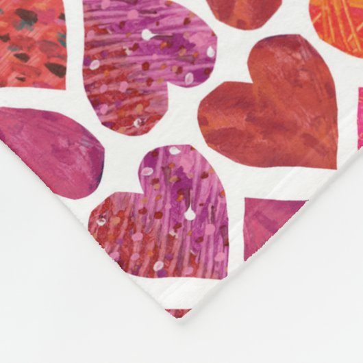 Die sehr hungrige Raupe | Herzmuster Fleecedecke (Ecke)