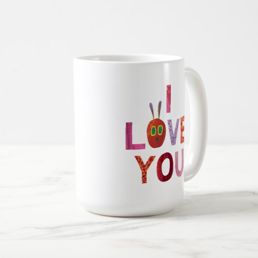 Die sehr hungrige Raupe | I Liebe Sie Kaffeetasse (VorderseiteRechts)