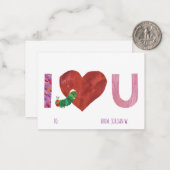 Die sehr hungrige Raupe | Ich höre dich Mitteilungskarte (Vorderseite/Rückseite Beispiel)