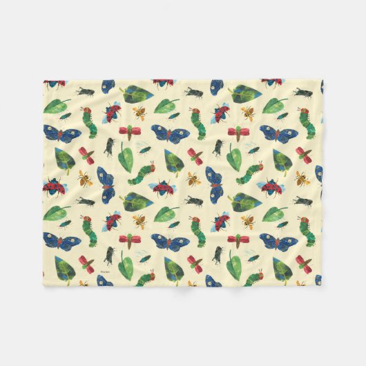 Die sehr hungrige Raupe ist ein freundliches Muste Fleecedecke (Vorderseite (Horizontal))