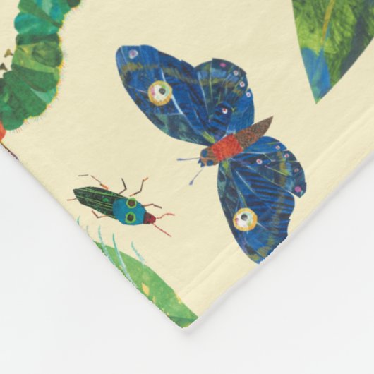 Die sehr hungrige Raupe ist ein freundliches Muste Fleecedecke (Ecke)