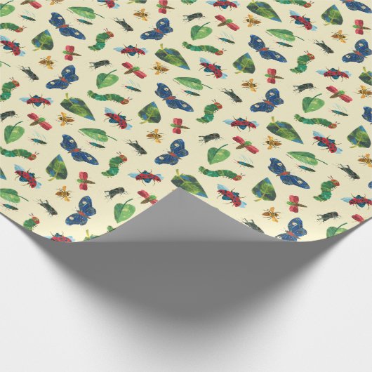 Die sehr hungrige Raupe ist ein freundliches Muste Geschenkpapier (Ecke)