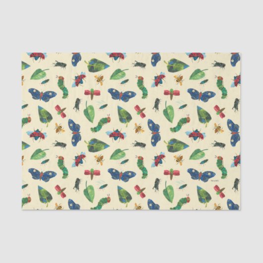 Die sehr hungrige Raupe ist ein freundliches Muste Seidenpapier (Vorderseite)