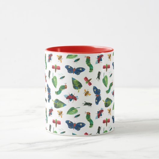 Die sehr hungrige Raupe ist ein freundliches Muste Tasse (Zentrum)