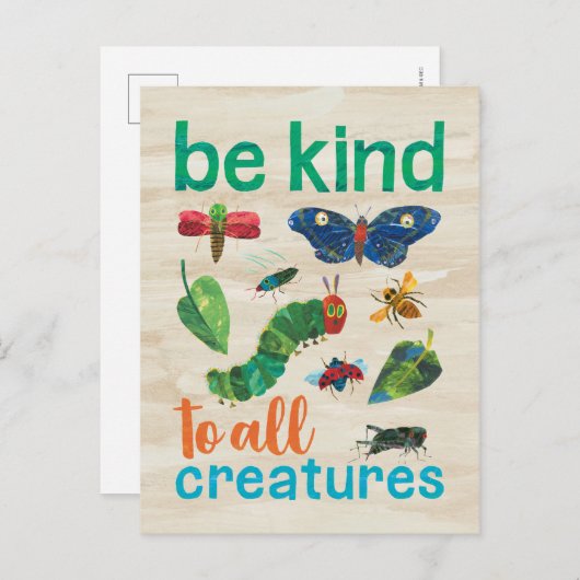 Die sehr hungrige Raupe ist ganz kreativ Postkarte (Vorne/Hinten)