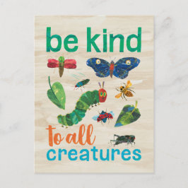 Die sehr hungrige Raupe ist ganz kreativ Postkarte