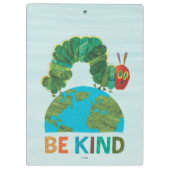 Die sehr hungrige Raupe ist nett Klemmbrett (Rückseite)