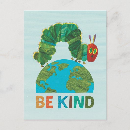 Die sehr hungrige Raupe ist nett Postkarte (Vorderseite)