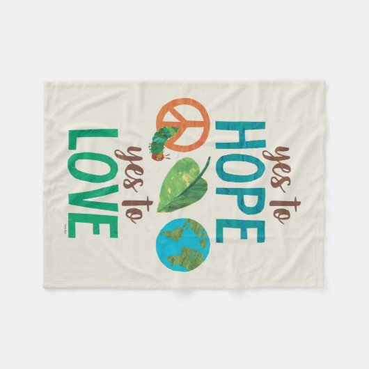 Die sehr hungrige Raupe Ja zur Hoffnung Fleecedecke (Vorderseite (Horizontal))