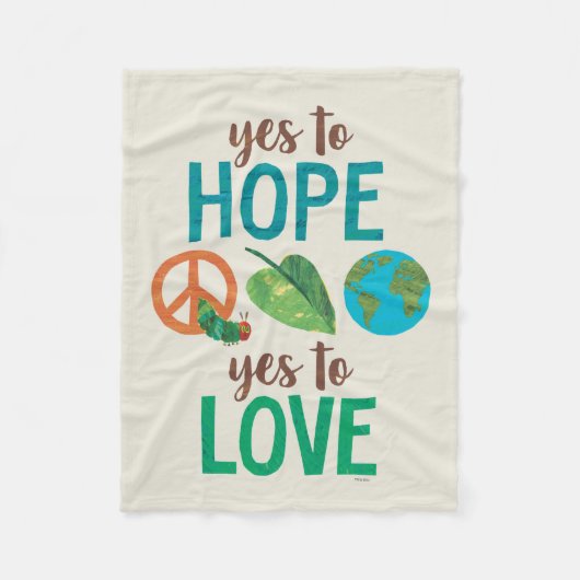 Die sehr hungrige Raupe Ja zur Hoffnung Fleecedecke (Vorderseite)