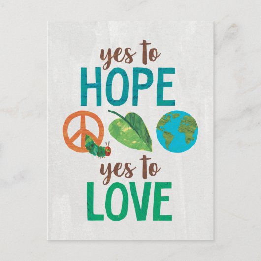 Die sehr hungrige Raupe Ja zur Hoffnung Postkarte (Vorderseite)