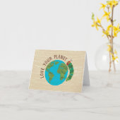Die sehr hungrige Raupe Liebe für Ihren Planeten Karte (Gelbe Blume)