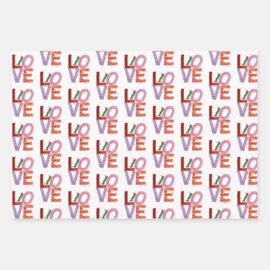 Die sehr hungrige Raupe | LIEBE Geschenkpapier Set (Vorderseite)