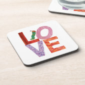 Die sehr hungrige Raupe | LIEBE Getränkeuntersetzer (Linke Seite)