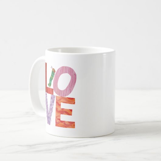 Die sehr hungrige Raupe | LIEBE Kaffeetasse (Vorderseite Links)