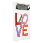 Die sehr hungrige Raupe | LIEBE Mini Klemmbrett (Schrägansicht)