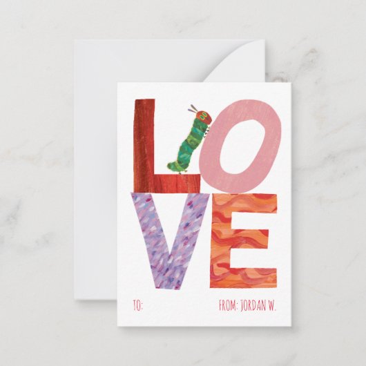 Die sehr hungrige Raupe | LIEBE Mitteilungskarte (Vorderseite)