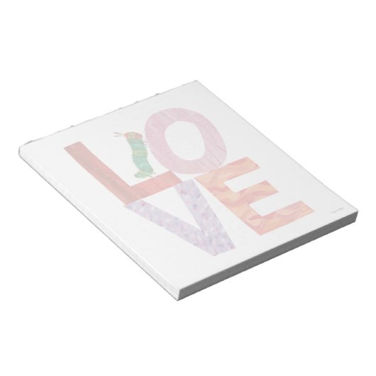 Die sehr hungrige Raupe | LIEBE Notizblock (angewinkelt)