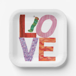 Die sehr hungrige Raupe LIEBE Pappteller