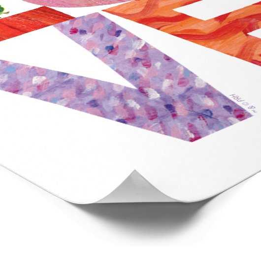 Die sehr hungrige Raupe | LIEBE Poster (Ecke)