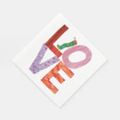 Die sehr hungrige Raupe | LIEBE Serviette (Ecke)