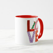 Die sehr hungrige Raupe | LIEBE Tasse (VorderseiteRechts)