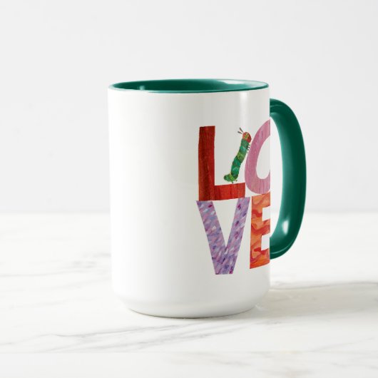 Die sehr hungrige Raupe | LIEBE Tasse (VorderseiteRechts)