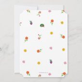 Die sehr hungrige Raupe | Pink Baby Dusche Einladung (Rückseite)