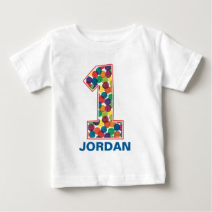 Die sehr hungrige Raupe Polka Dot 1. Geburtstag Baby T-shirt