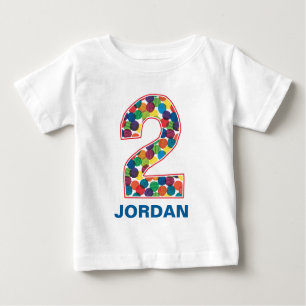 Die sehr hungrige Raupe Polka Dot 2. Geburtstag Baby T-shirt