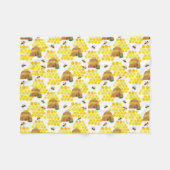 Die sehr hungrige Raupe Rette das Bienenmuster Fleecedecke (Vorderseite (Horizontal))