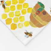 Die sehr hungrige Raupe Rette das Bienenmuster Fleecedecke (Ecke)