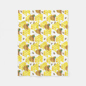 Die sehr hungrige Raupe Rette das Bienenmuster Fleecedecke (Vorderseite)