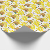 Die sehr hungrige Raupe Rette das Bienenmuster Geschenkpapier (Ecke)