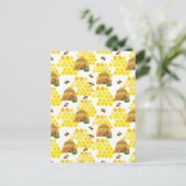 Die sehr hungrige Raupe Rette das Bienenmuster Postkarte (Stehend Vorderseite)