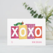 Die sehr hungrige Raupe | XOXO Einladung (Stehend Vorderseite)