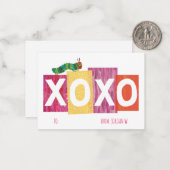 Die sehr hungrige Raupe | XOXO Mitteilungskarte (Vorderseite/Rückseite Beispiel)