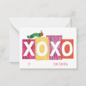 Die sehr hungrige Raupe | XOXO Mitteilungskarte (Vorderseite)