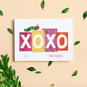 Die sehr hungrige Raupe   XOXO Mitteilungskarte
