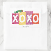 Die sehr hungrige Raupe | XOXO Rechteckiger Aufkleber (Tasche)
