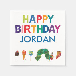 Die sehr hungrige Raupe zum Geburtstag Serviette