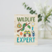 Die sehr unglückliche Raupe des Wildtierexperten Postkarte (Stehend Vorderseite)